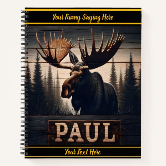 Paul der Elche in einem ruhigen Wald Notizblock (Vorderseite)