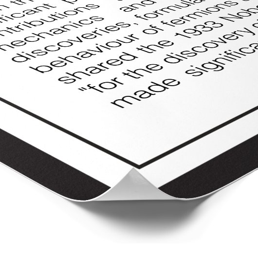 Paul Dirac Poster (Ecke)