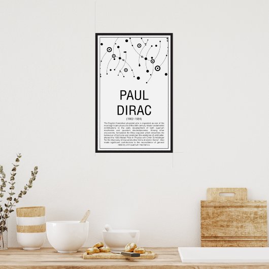 Paul Dirac Poster (Küche)