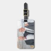 Paul + Don's Hochzeitstag Gepäckanhänger (Vorderseite vertikal)