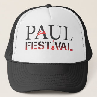Paul-Festival-schwarzer u. weißer Truckerkappe