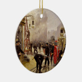 Paul Fischer: Ein Feuer auf Kultorvet Keramik Ornament (Rechts)