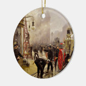 Paul Fischer: Ein Feuer auf Kultorvet Keramik Ornament (Links)