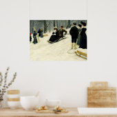 Paul Fischer - Snow Sled Ride in Sondermarken Poster (Küche)