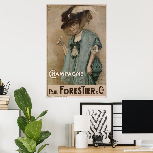 Paul Forestier Champagne Add Poster (Heimbüro)
