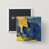 Paul Gachet Portrait, Vincent Van Gogh Button (Vorne & Hinten)