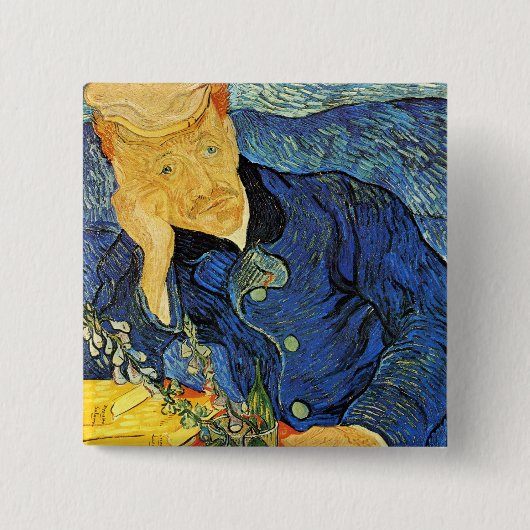 Paul Gachet Portrait, Vincent Van Gogh Button (Vorderseite)