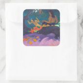 Paul Gauguin - Am Meer / Fatata te Miti Quadratischer Aufkleber (Tasche)