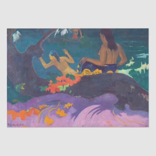 Paul Gauguin - Am Meer / Fatata te Miti Seidenpapier (Vorderseite)