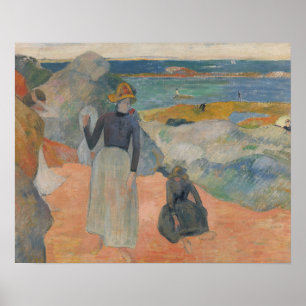 Paul Gauguin - Am Strand in der Bretagne Poster