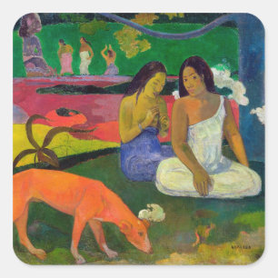 Paul Gauguin   Arearea, 1892 Quadratischer Aufkleber