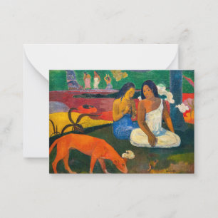 Paul Gauguin - Arearea / Der Rote Hund Mitteilungskarte