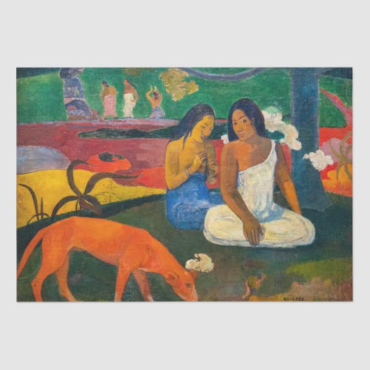 Paul Gauguin - Arearea / The Red Dog Seidenpapier (Vorderseite)