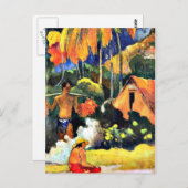 Paul Gauguin art: Der Moment der Wahrheit II Postkarte (Vorne/Hinten)