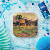 Paul Gauguin berühmtes Bild, Komm her, Pappteller (Party)