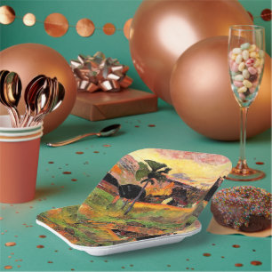 Paul Gauguin berühmtes Bild, Komm her, Pappteller