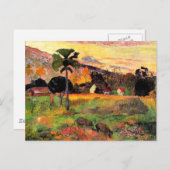 Paul Gauguin berühmtes Bild, Komm her Postkarte (Vorne/Hinten)