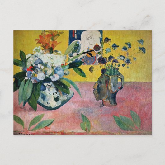 Paul Gauguin | Blume und eine japanische Zeitschri Postkarte (Vorderseite)