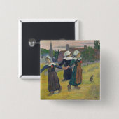 Paul Gauguin| Breton Girls Dancing, Pont-Aven, 18 Button (Vorne & Hinten)