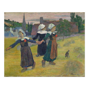 Paul Gauguin  Breton Girls Dancing, Pont-Aven, 18 Poster