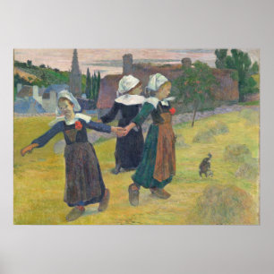 Paul Gauguin Breton Girls Dancing, Pont-Aven, 18 Poster