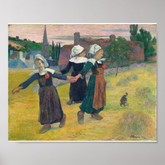 Paul Gauguin - Breton Girls Dancing Poster (Vorne)