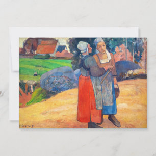 Paul Gauguin - Bretonische Bäuerinnen Einladung