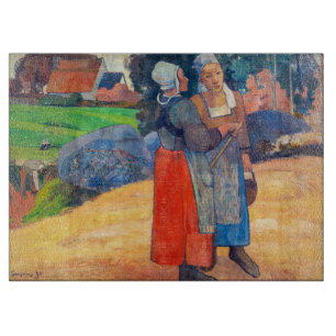 Paul Gauguin - Bretonische Bäuerinnen Schneidebrett