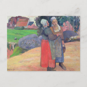 Paul Gauguin Bretonische Bauern, 1894 Postkarte
