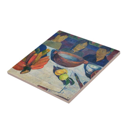 Paul Gauguin - Das Essen / Bananen Fliese (Seite)
