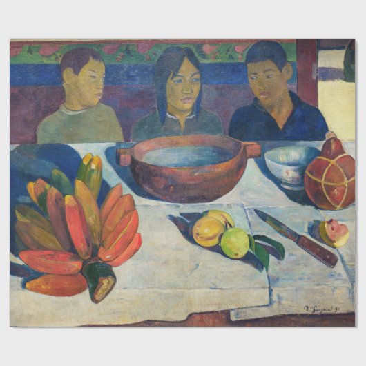 Paul Gauguin - Das Essen / Bananen Geschenkpapier (Flach)