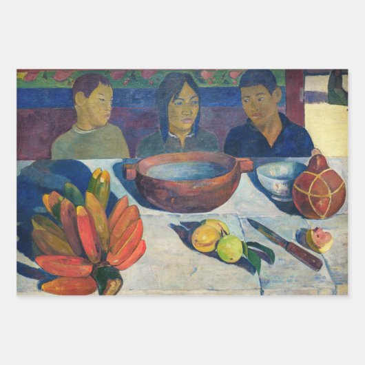Paul Gauguin - Das Essen / Bananen Geschenkpapier Set (Vorderseite 3)
