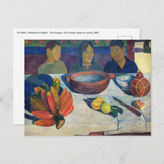 Paul Gauguin - Das Essen / Bananen Postkarte (Vorne/Hinten)