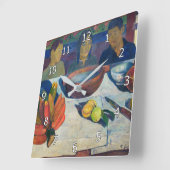 Paul Gauguin - Das Essen / Bananen Quadratische Wanduhr (Winkel)