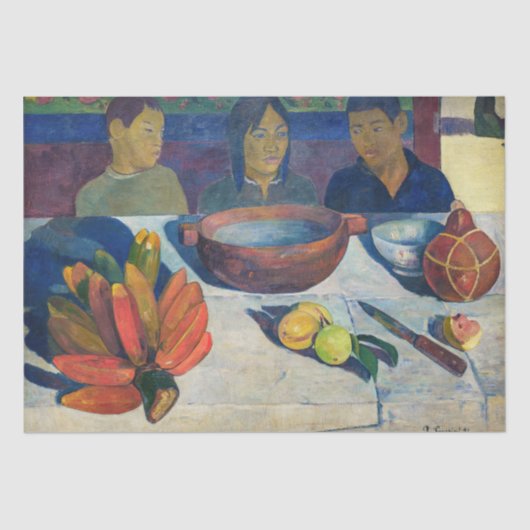 Paul Gauguin - Das Essen / Bananen Seidenpapier (Vorderseite)