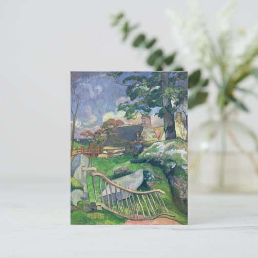 Paul Gauguin | Das Holztor oder, der Schweinehalte Postkarte (Stehend Vorderseite)