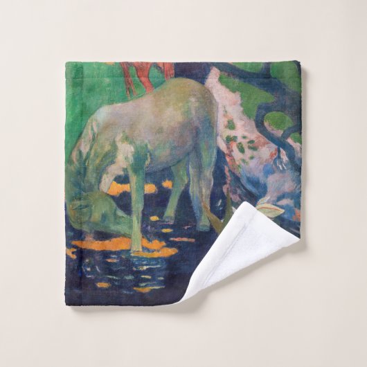 Paul Gauguin - Das Weiße Pferd Badhandtuch Set (Waschlappen)