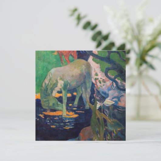Paul Gauguin - Das Weiße Pferd Einladung (Stehend Vorderseite)