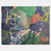 Paul Gauguin - Das Weiße Pferd Fleecedecke (Vorderseite (Horizontal))