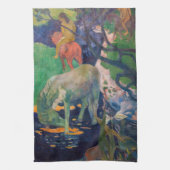 Paul Gauguin - Das Weiße Pferd Geschirrtuch (Vertikal)