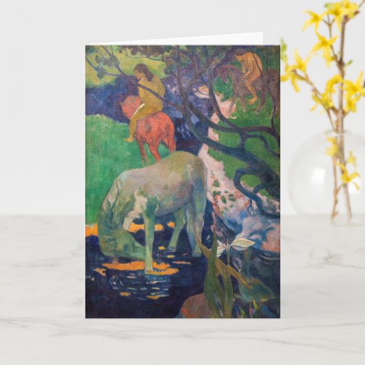 Paul Gauguin - Das Weiße Pferd Karte (Gelbe Blume)