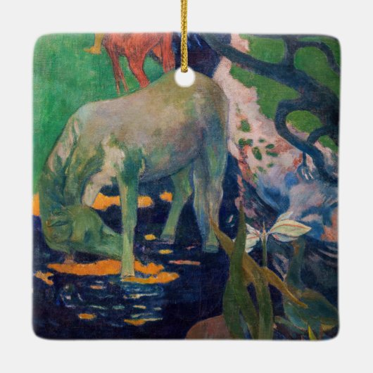 Paul Gauguin - Das Weiße Pferd Keramikornament (Rückseite)
