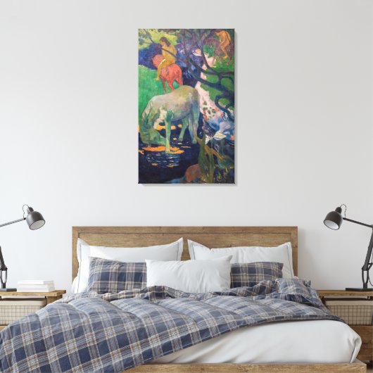 Paul Gauguin - Das Weiße Pferd Leinwanddruck (Insitu (Schlafzimmer))