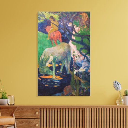 Paul Gauguin - Das Weiße Pferd Leinwanddruck (Insitu (Wohnzimmer))