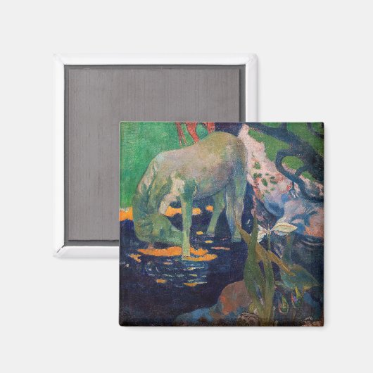 Paul Gauguin - Das Weiße Pferd Magnet (Vorderseite/Rückseite)