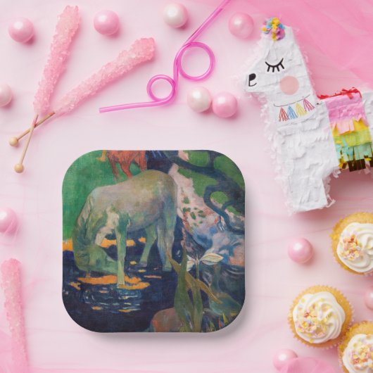 Paul Gauguin - Das Weiße Pferd Pappteller (Party)