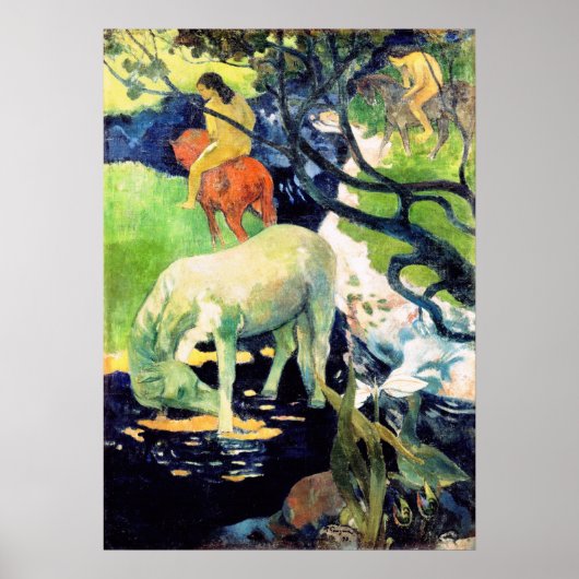 Paul Gauguin - Das Weiße Pferd Poster (Vorne)