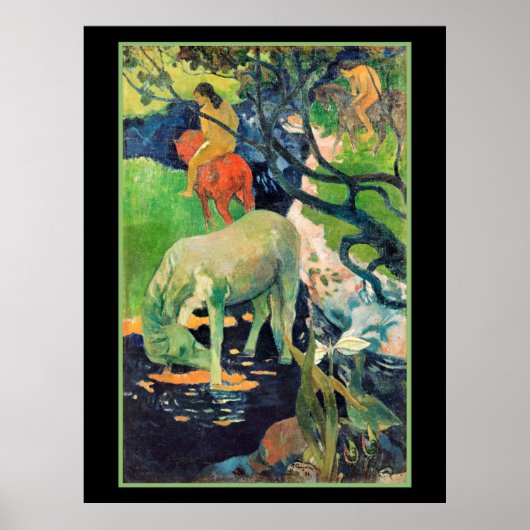 Paul Gauguin, Das weiße Pferd Poster (Vorne)