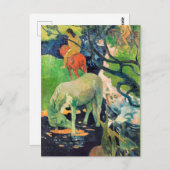 Paul Gauguin, das Weiße Pferd Postkarte (Vorne/Hinten)
