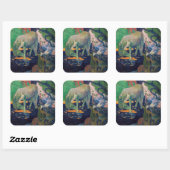 Paul Gauguin - Das Weiße Pferd Quadratischer Aufkleber (Blatt)